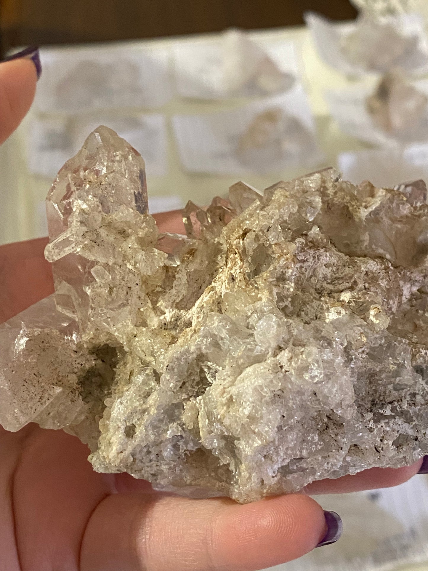 Cluster Quarzo Ialino Tocantins con Maestri TimeLink Futuro, Ponte 292 gr